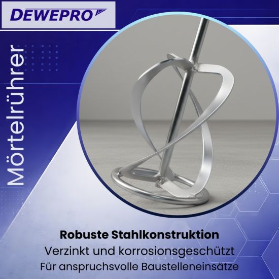 Mörtelrührer 135×600 mm, M14