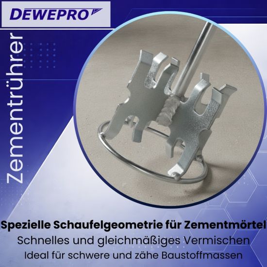 Mörtelrührer 120×600 mm, M14