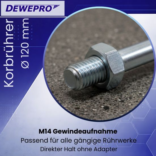 Korbrührer ø120 mm, M14
