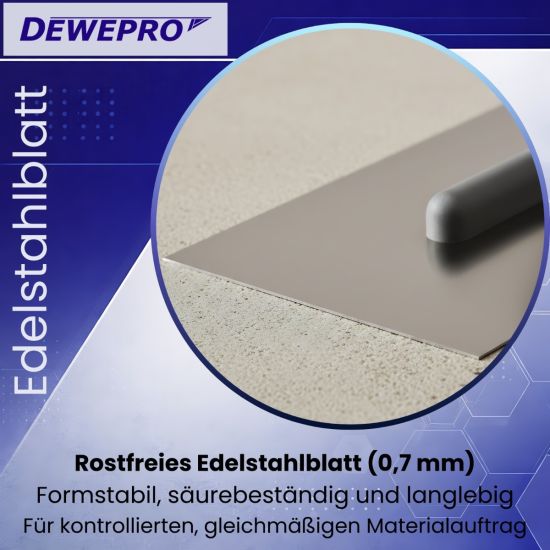 Zahnkelle PROFI 3 - Edelstahlblatt 270x130mm – rostfrei