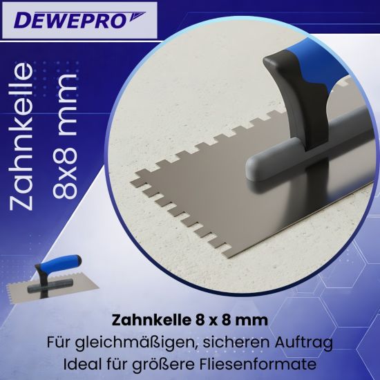 Zahnkelle PROFI 3 - Edelstahlblatt 270x130mm – rostfrei
