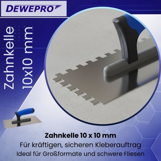 Zahnkelle PROFI 3 - Edelstahlblatt 270x130mm – rostfrei