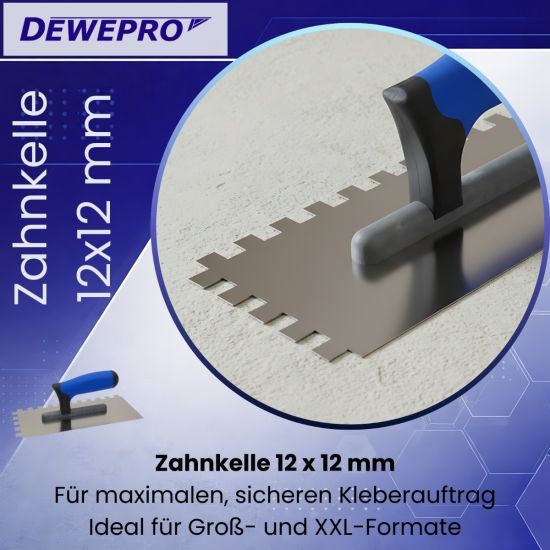 Zahnkelle PROFI 3 - Edelstahlblatt 270x130mm – rostfrei
