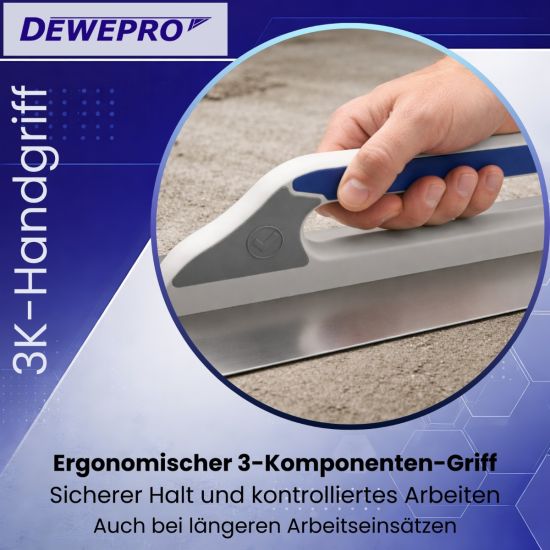 Schweizer Zahnkelle Edelstahl 480×130 mm