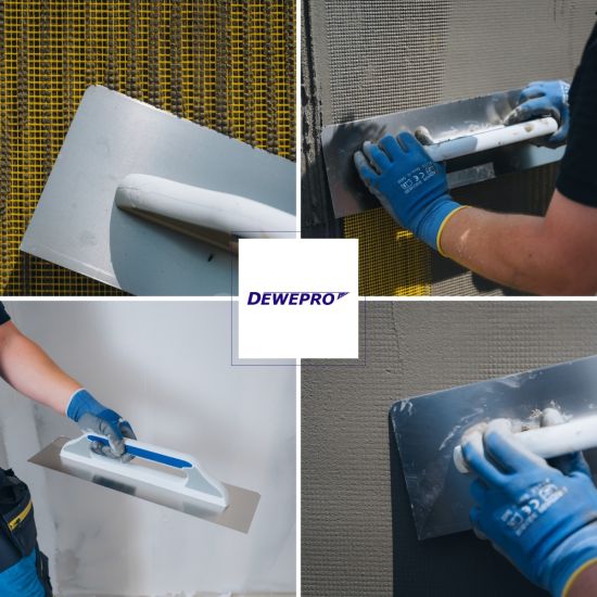Schweizer Glättekelle Edelstahl 480×130 mm, 3K-Griff