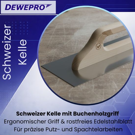 Schweizer Glättekelle Edelstahl