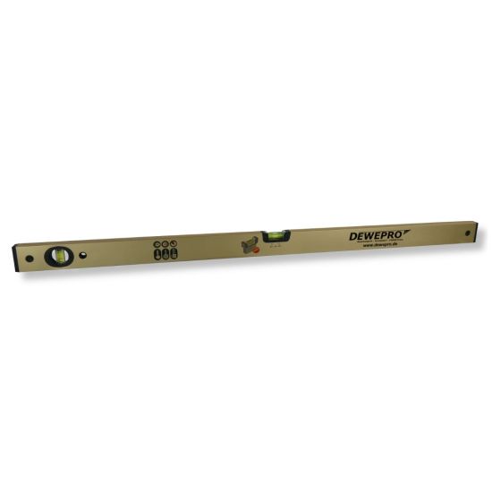 Wasserwaage Aluminium - gold eloxiert - 2 Libellen