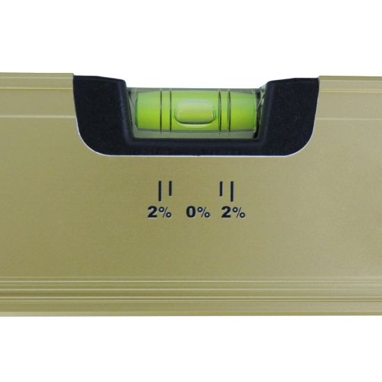 Wasserwaage Aluminium - gold eloxiert - 2 Libellen