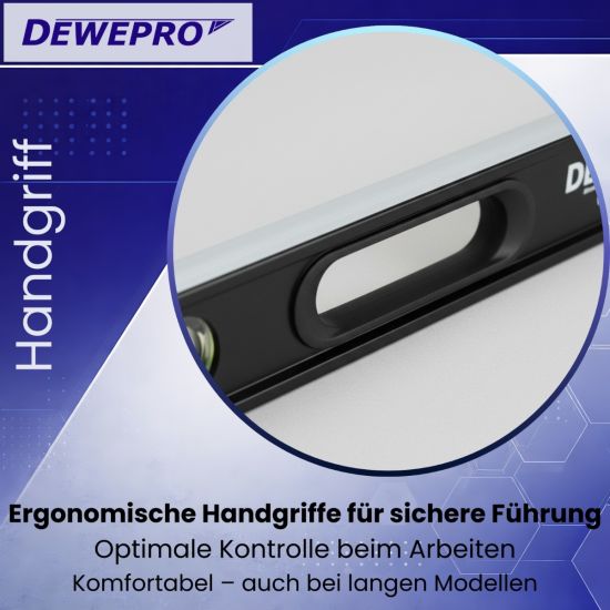 Wasserwaage schwarz 2 Griffe / 3 Libellen